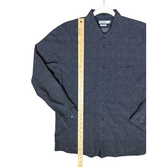 J. Lindeberg Long Sleeve Button Down Dani Mel Pop Print Shirt Men's L Black Slim - Picture 7 of 10